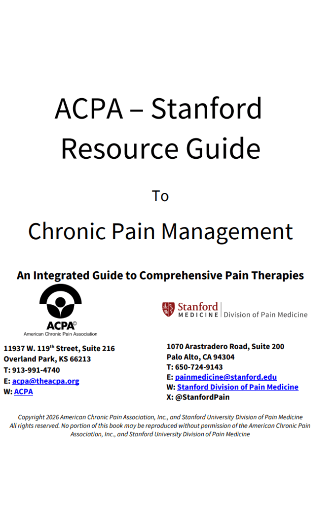 Cover of ACPA–Stanford Resource Guide to Chronic Pain Management
